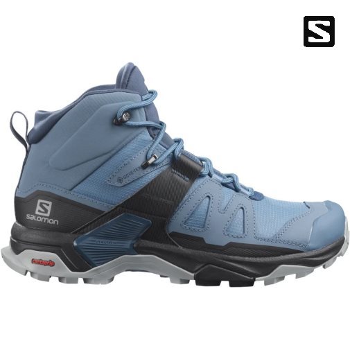 Botas Caminhada Salomon X Ultra 4 Mid GTX Feminino Azuis | PT P06271